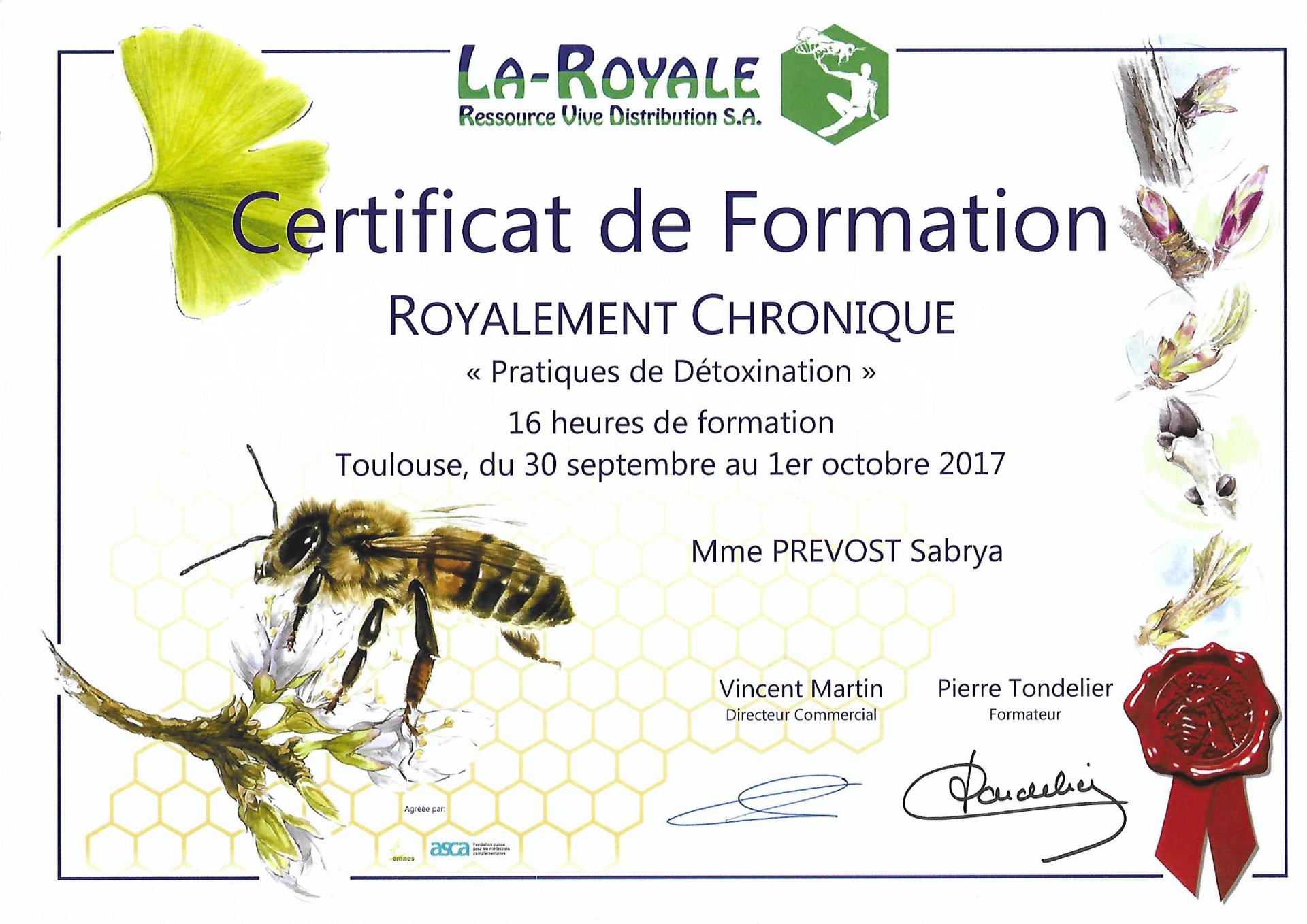 Diplome de pratiques de detoxification sabrya chaaf 2