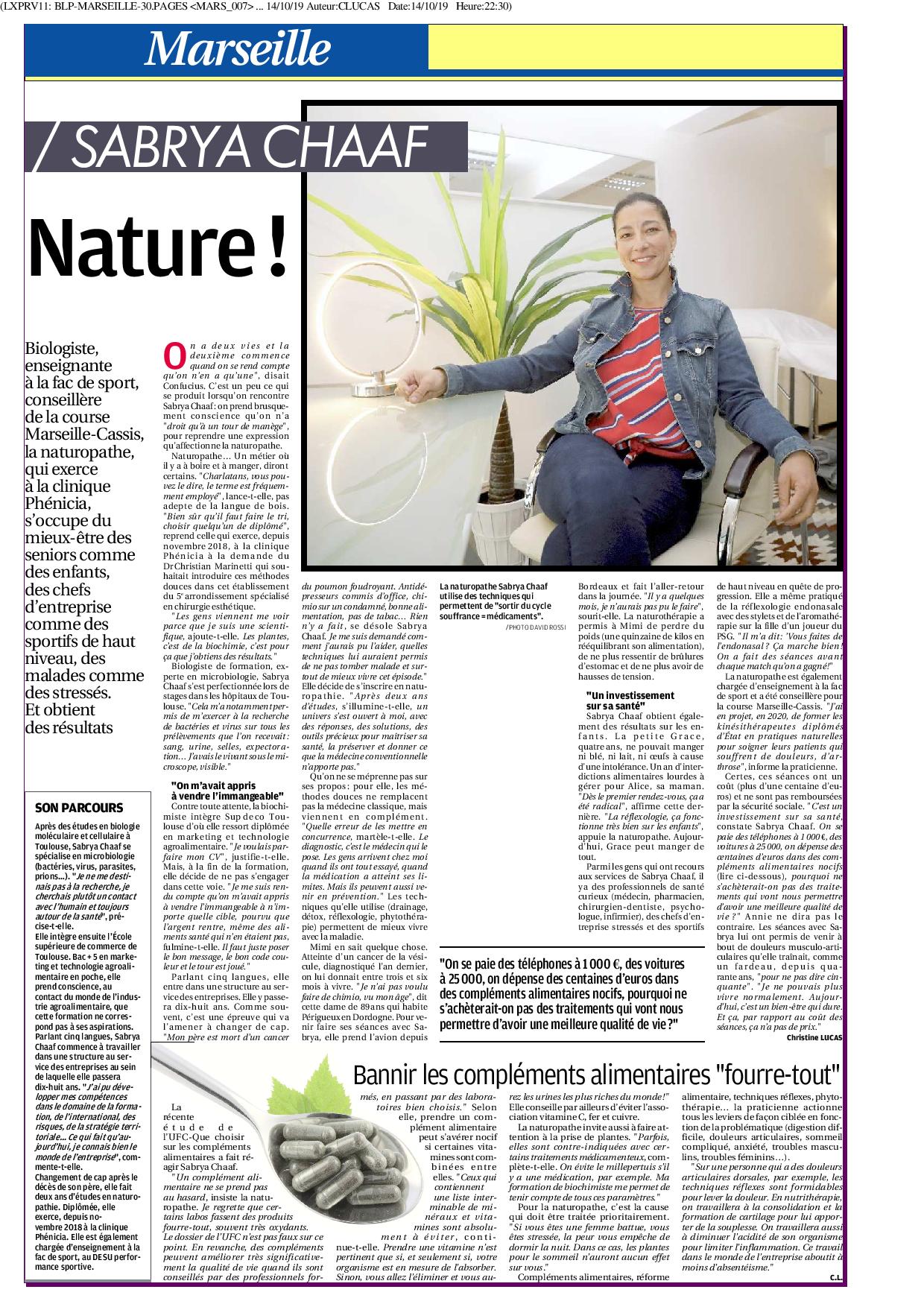 Sabrya chaaf la provence edition marseille oct 19 page 001