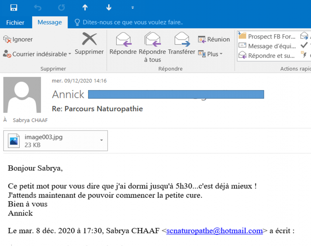 Temoignage sabrya chaaf annick